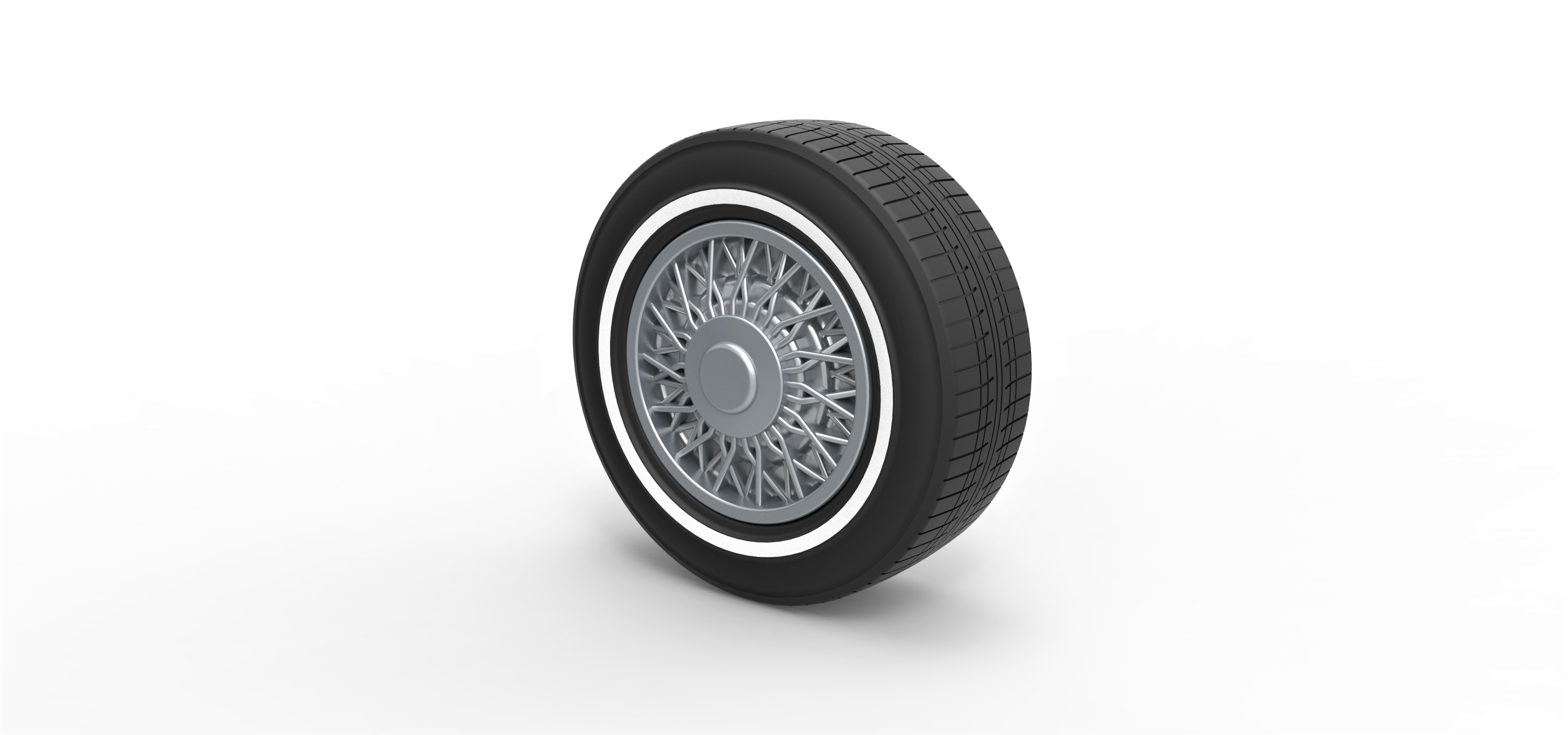 Diecast wire wheel 2 Scale 1 to 10 3D Print 381330