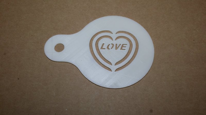 love Coffee Decoration  Template  0.5mm