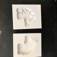 Small unicorn bath bomb mold 3D Printing 381446