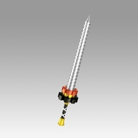 Small Final Fantasy type-0 Machina Cosplay Weapon Prop 3D Printing 381586