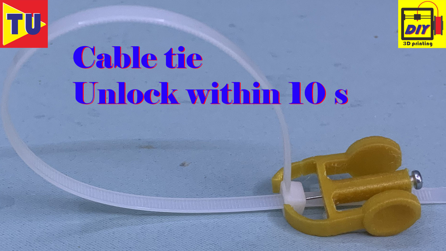 Cable tie unlock 3D Print 382052