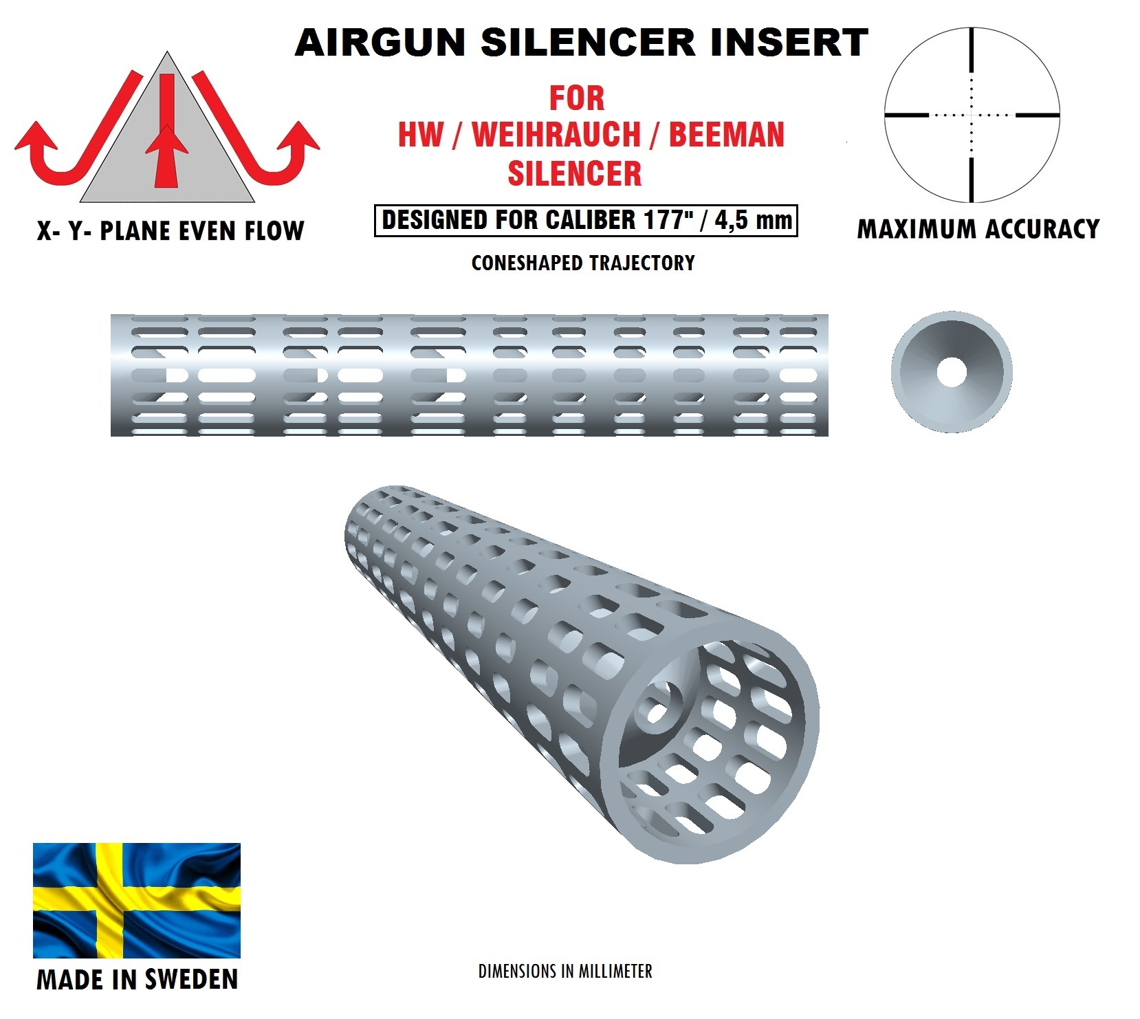 SILENCER - HW insert design caliber 177" / 4,5 mm 3D Print 382055