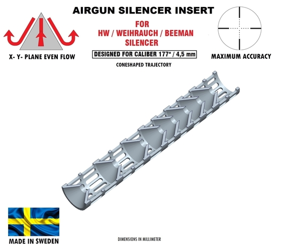 SILENCER - HW insert design caliber 177" / 4,5 mm 3D Print 382056