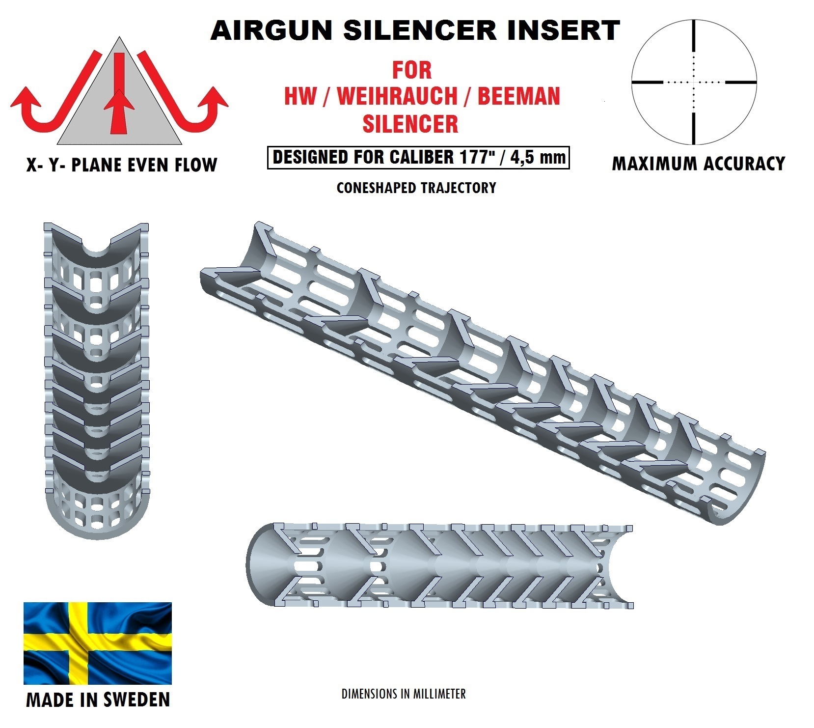 SILENCER - HW insert design caliber 177" / 4,5 mm 3D Print 382057