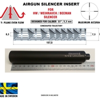 Small SILENCER - HW insert design caliber .22" / 5,5 mm 3D Printing 382060