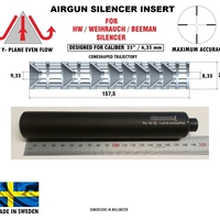 Small SILENCER - HW insert design caliber .25" / 6,35 mm 3D Printing 382069