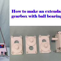 Small extendable gearbox with ball bearing embedded 3D Printing 382089