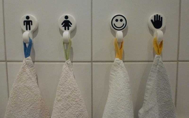 Bathroom towel holder hook