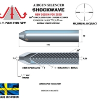 SILENCER SHOCKWAVE 195 mm .25" / 6,35 mm - Thumbnail 2