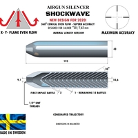 Small SILENCER SHOCKWAVE 195 mm .30" / 7,62 mm 3D Printing 382205