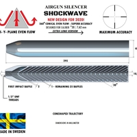 Small SILENCER SHOCKWAVE 295 mm .30" / 7,62 mm 3D Printing 382219