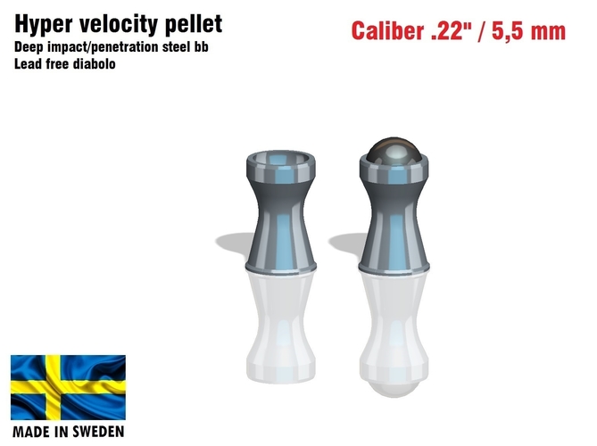 Hyper velocity pellet .22" / 5,5 mm 3D Print 382264