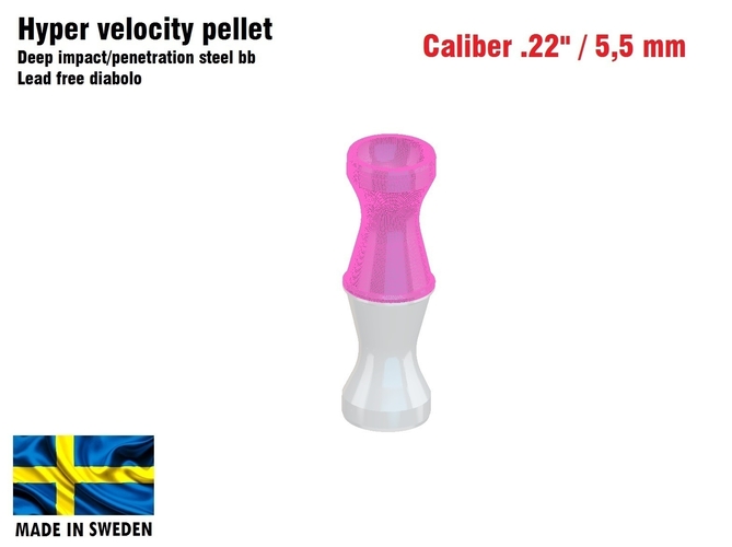 Hyper velocity pellet .22" / 5,5 mm 3D Print 382268