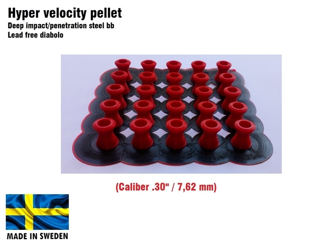 Hyper velocity pellet .25" / 6,35 mm 3D Print 382284