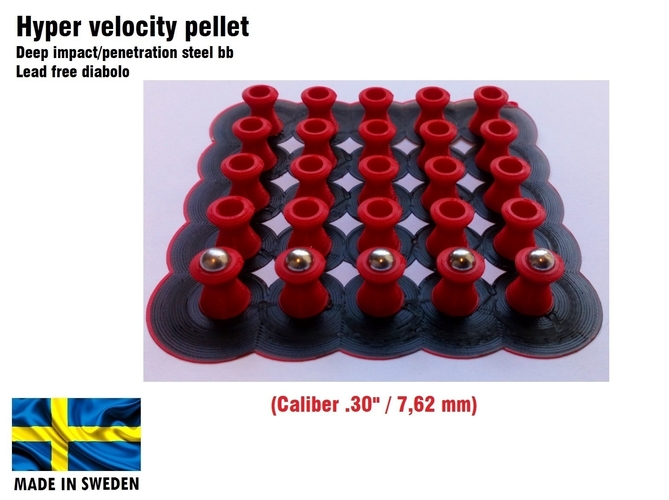 Hyper velocity pellet .25" / 6,35 mm 3D Print 382285