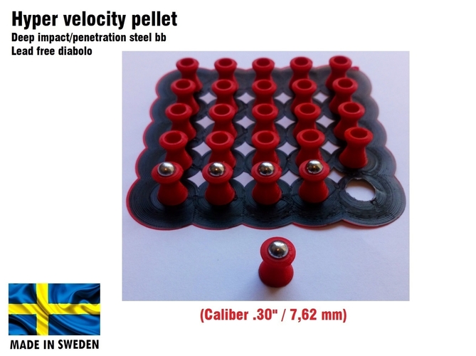 Hyper velocity pellet .25" / 6,35 mm 3D Print 382286