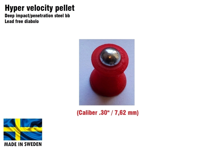 Hyper velocity pellet .25" / 6,35 mm 3D Print 382287