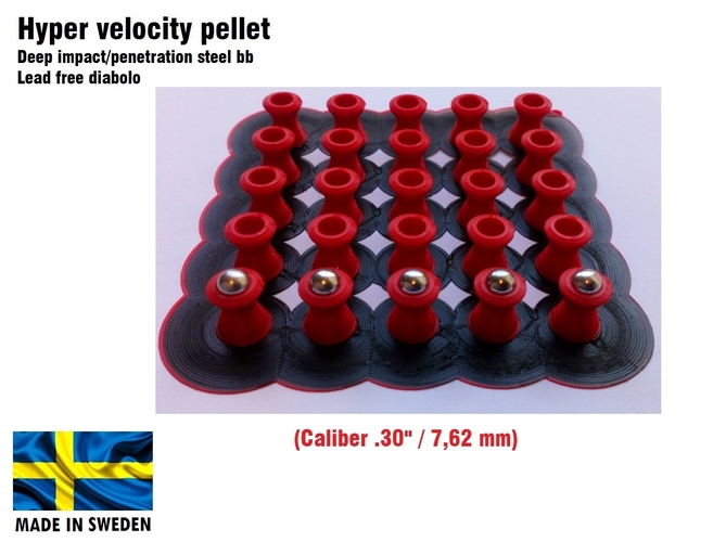 Hyper velocity pellet .30" / 7,62 mm 3D Print 382298