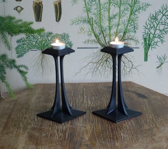 Art deco noveau jugend candle & tealight holder 3D Print 382313