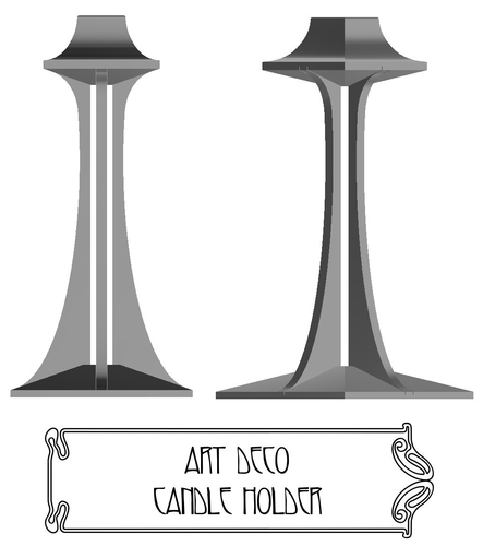 Art deco noveau jugend candle & tealight holder 3D Print 382314