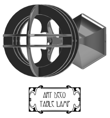 art deco noveau jugend table lamp 3D Print 382330