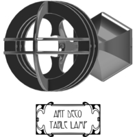 art deco noveau jugend table lamp - Thumbnail 11