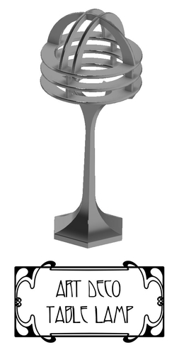 art deco noveau jugend table lamp 3D Print 382331