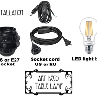 art deco noveau jugend table lamp - Thumbnail 15