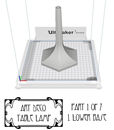 art deco noveau jugend table lamp 3D Print 382335