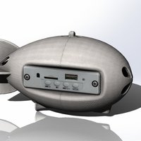 Small Zeppelin Hindenburg Mp3 Player & Speaker 3D Printing 38235