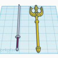 Small swords 3D Printing 382492