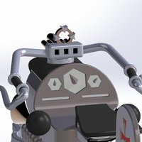 Dieselpunk Motorbike - Digital Table Clock Case - Thumbnail 4