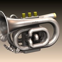 Pocket Cornet - Trumpet 1:2 size - Thumbnail 2