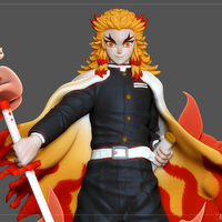 RENGOKU KIMETSU NO YAIBA MODEL FOR 3D PRINT - Thumbnail 2