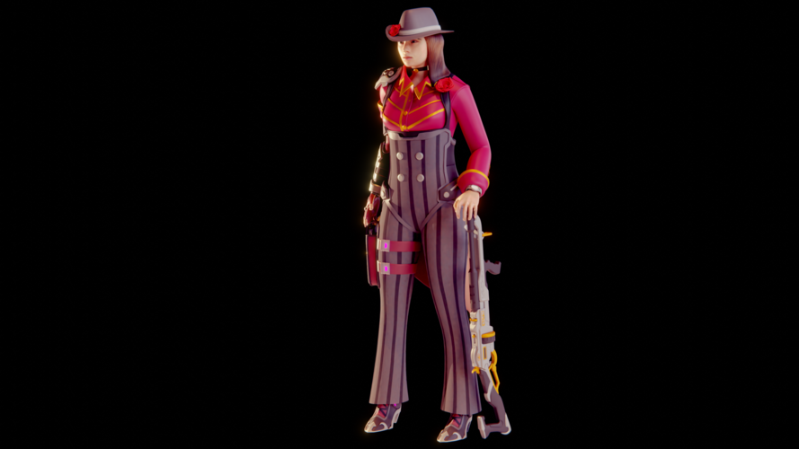 Ashe Gangster Skin from Overwatch 3D Print 382958