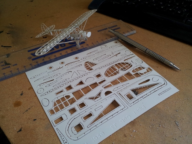 Piper Cub frame model (esc: 1/64) (No 3D print, CNC routing) 3D Print 383032