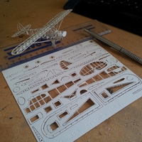 Piper Cub frame model (esc: 1/64) (No 3D print, CNC routing) - Thumbnail 2