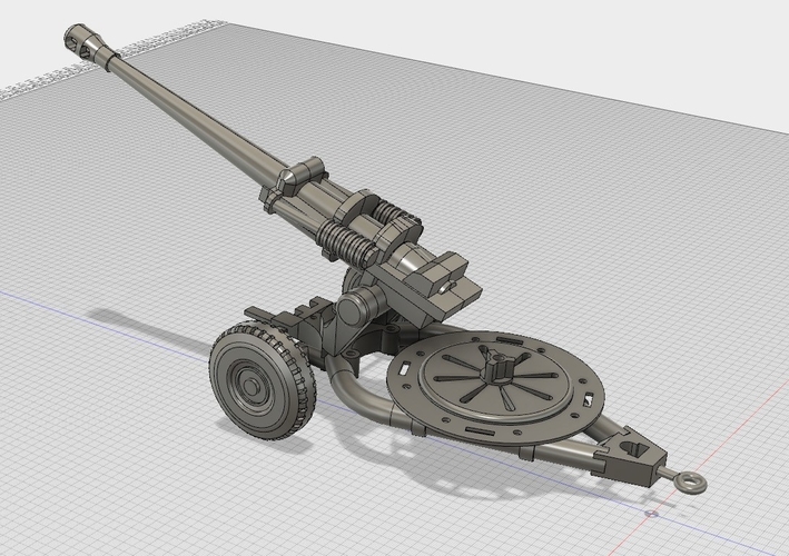L118 light gun 1/72 scale model 3D Print 383100
