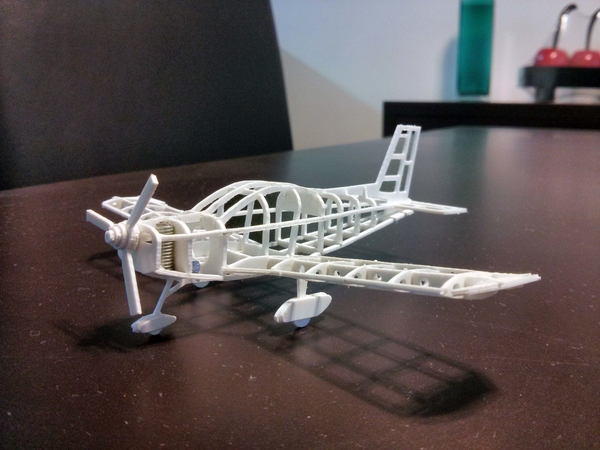 Zlin Z-242 frame model (esc: 1/64) (No 3D print, CNC routing)