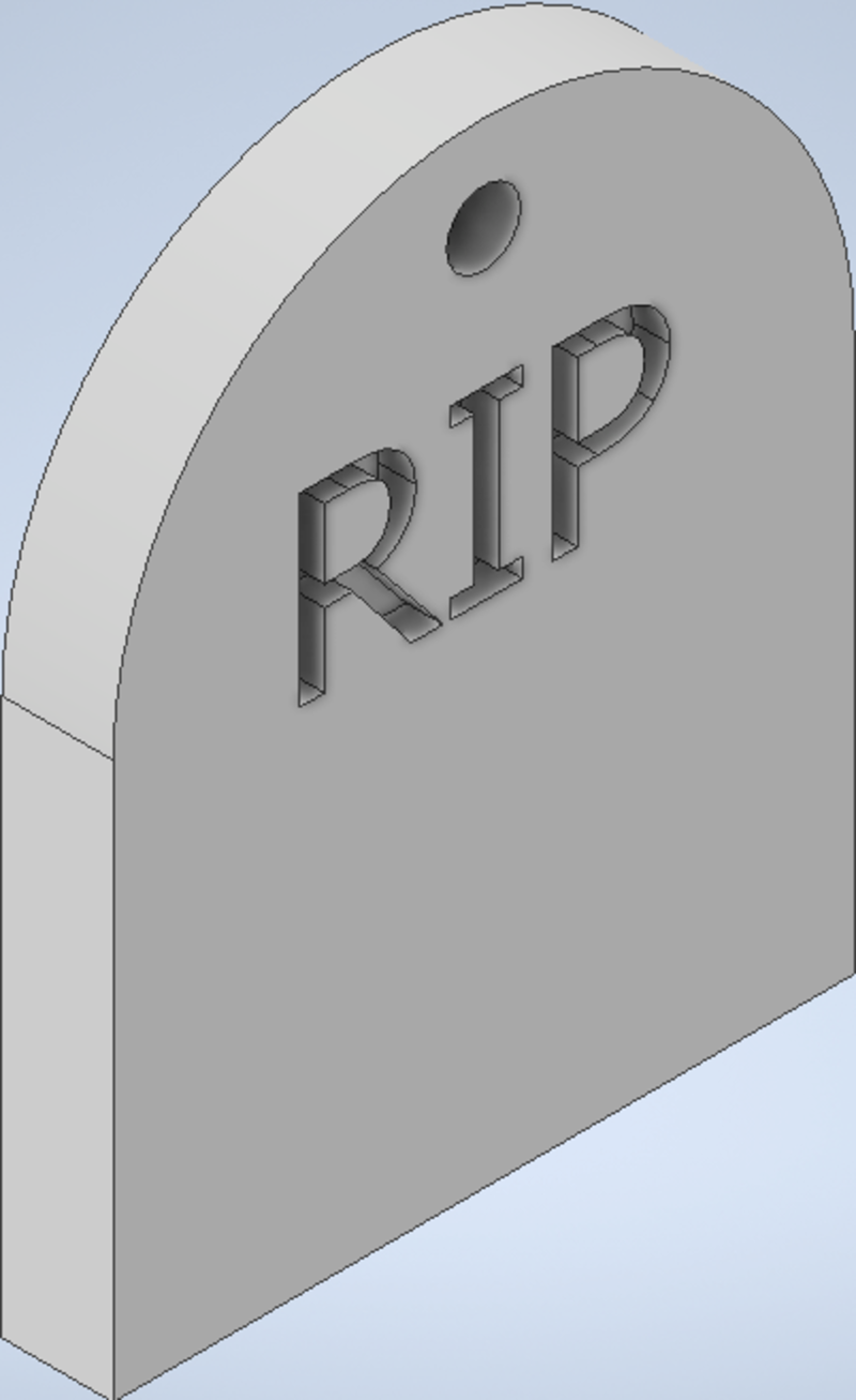 Gravestone keychain