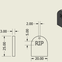 Gravestone keychain - Thumbnail 2