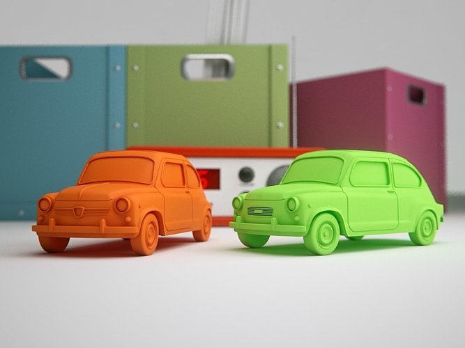 Fiat 600 Scale Model 3D Print 383175