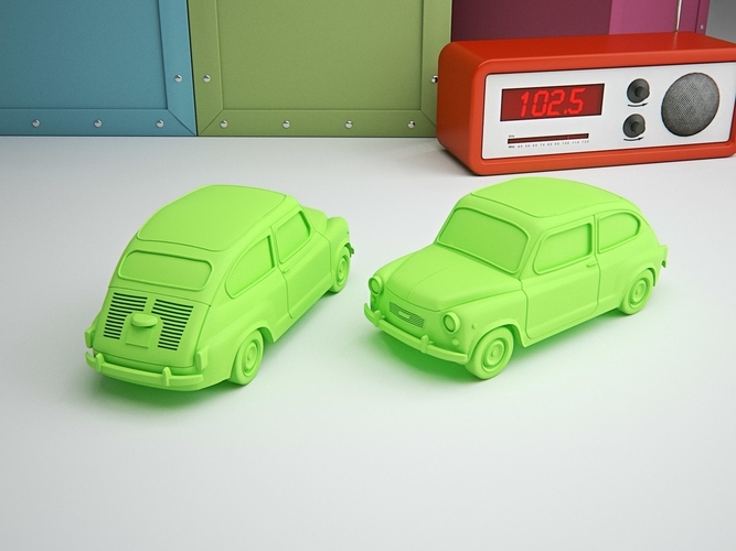 Fiat 600 Scale Model 3D Print 383177