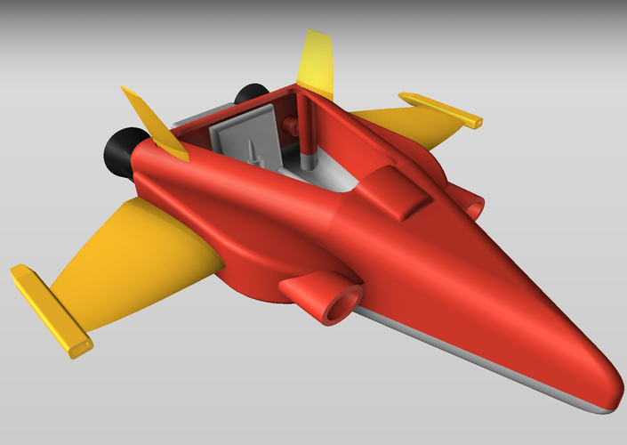 Micronauts Heavy Fighter 3D Print 383216