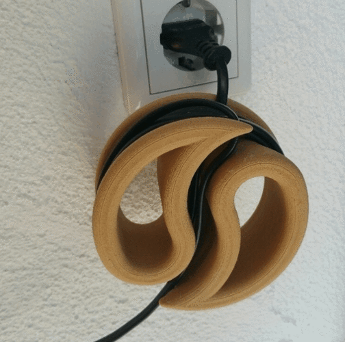 3D Printed Cable reel wire spool organizer yin yang rope shortener by  FRANKTHETANK
