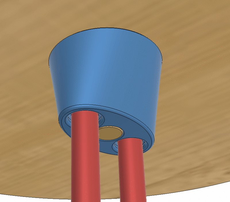 eyelet loop for rope only 1 screw necessary