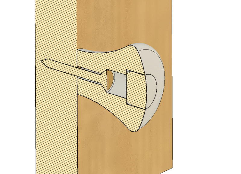 Wardrobe knob holder hook 3 different sizes