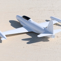 Small Avion jet T33 esc: 1/64 Facile à imprimer maquette 3D Printing 383450