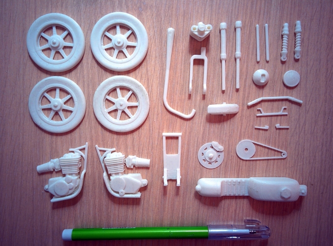 Moto Cafe Racer scalemodel 3D Print 383491