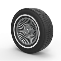 Small Diecast Car wheel 4 3D Printing 383536